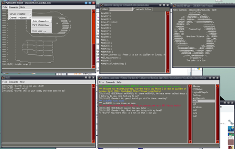 Python IRC Client Screenshot